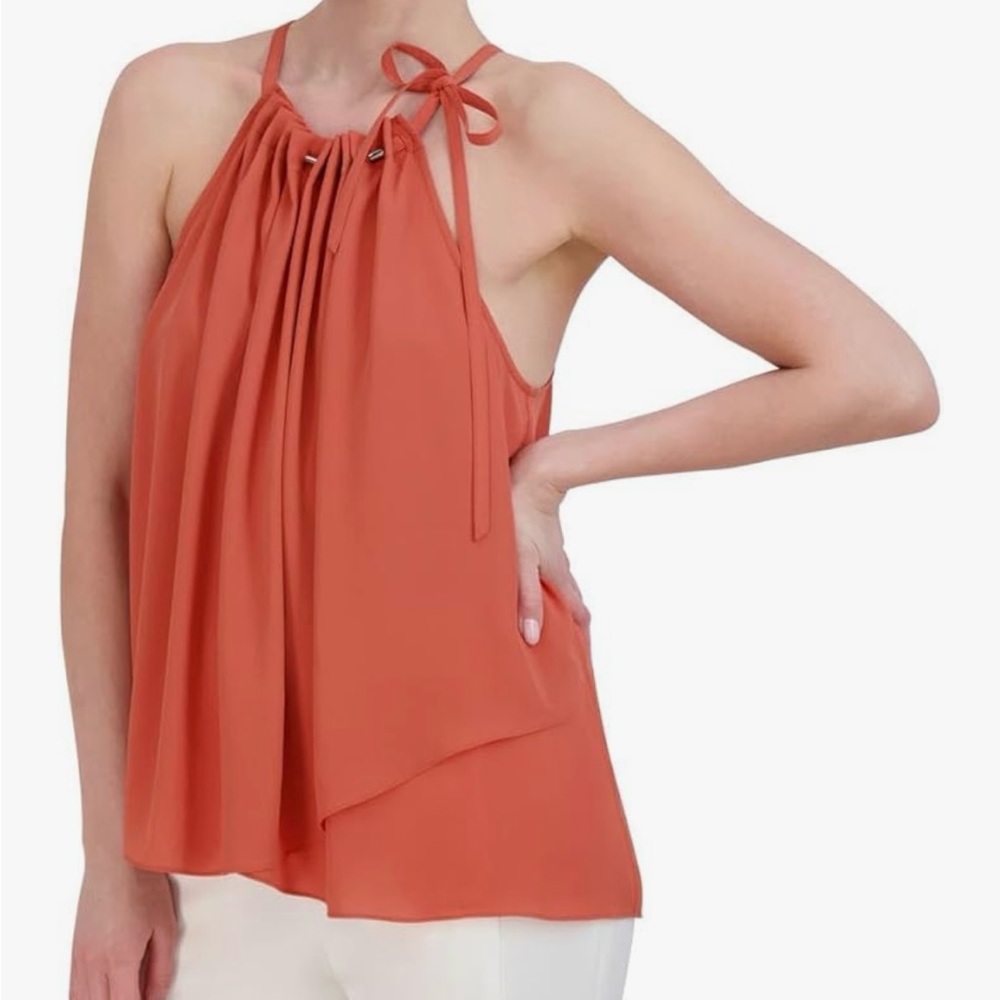 BCBGMaxAzria Halter Neck Blouse - Ginger large